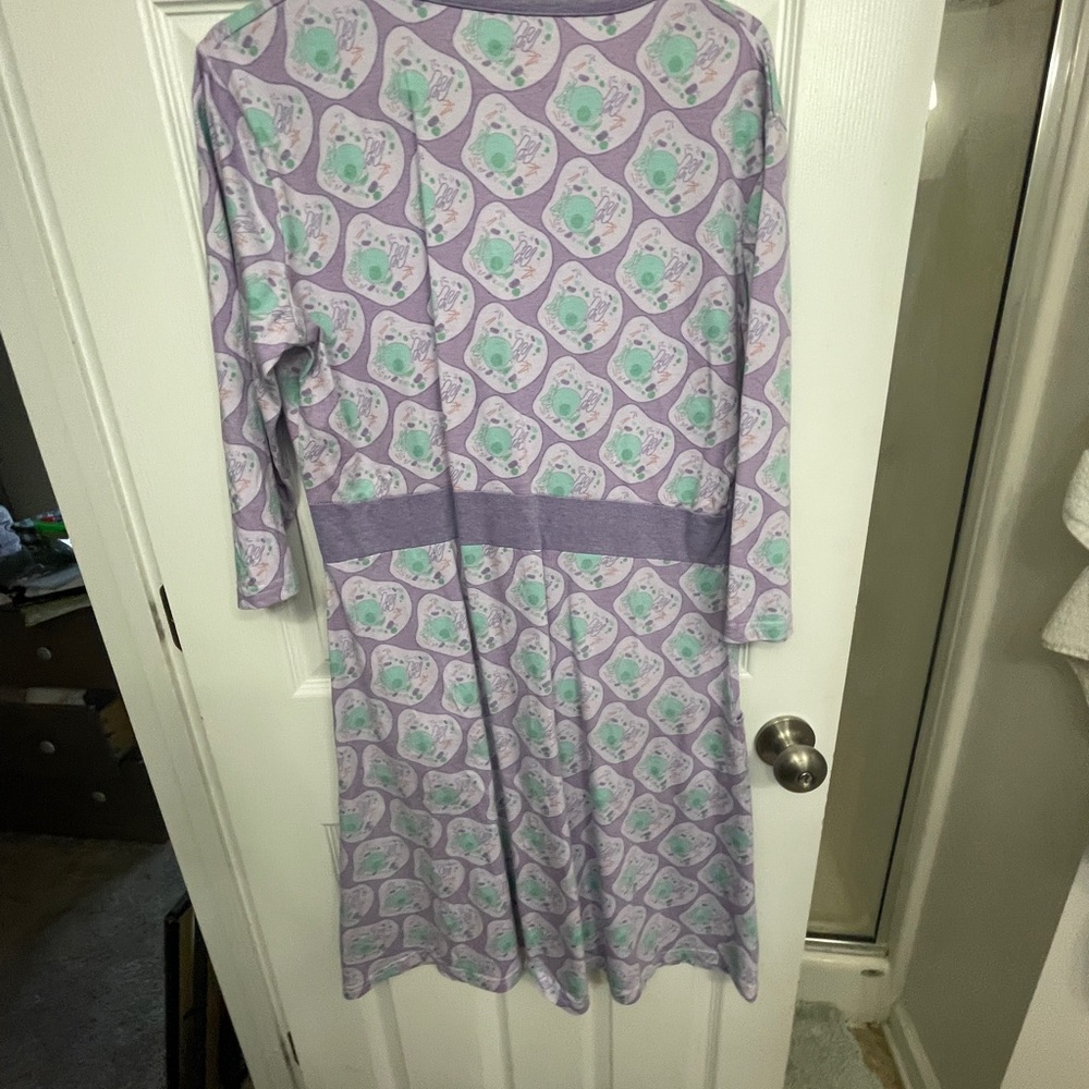 Svaha Purple Patterned Long Sleeve Dress